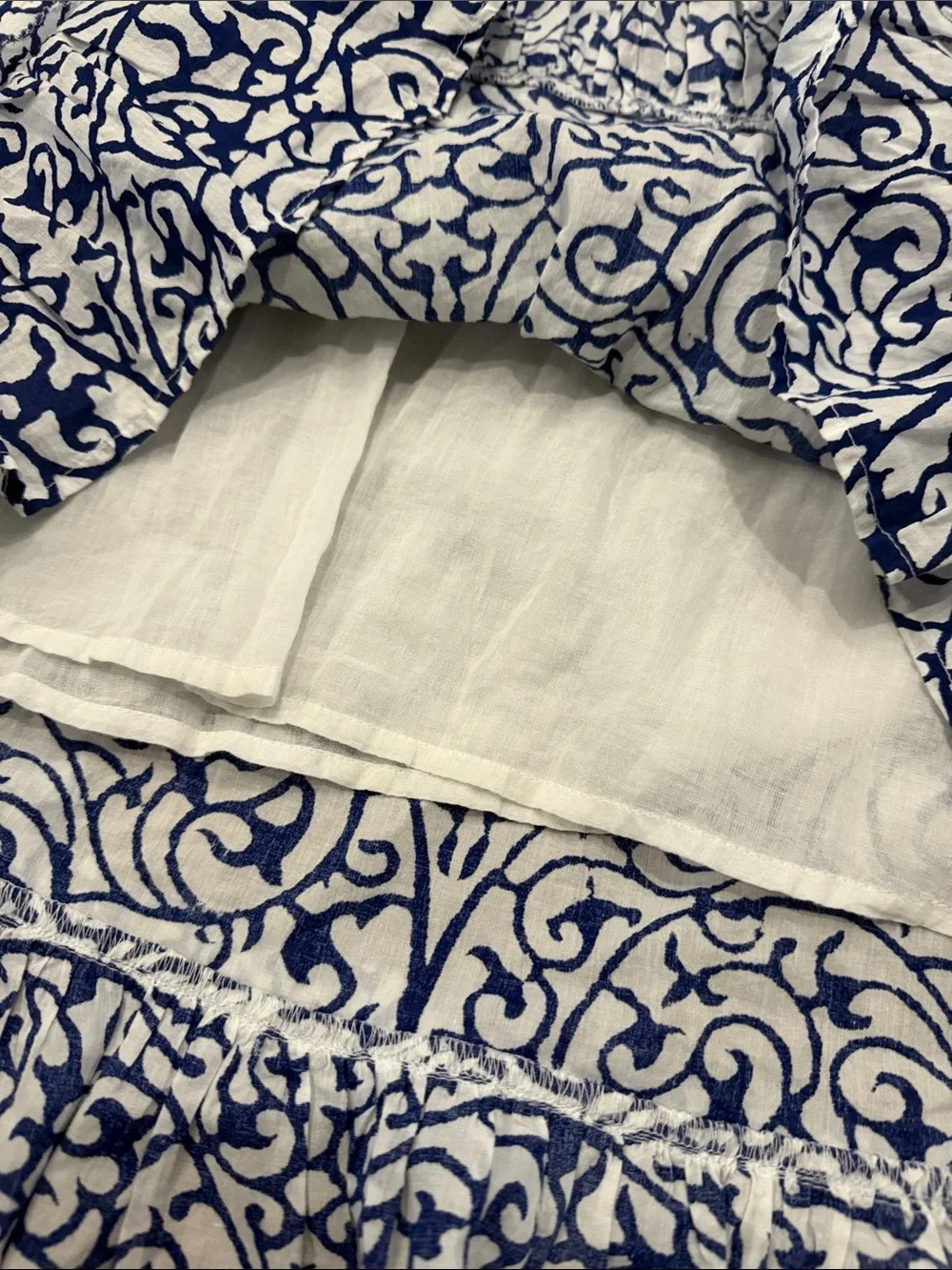 Caroline Constas Blue and White Printed Maxi Dress S - Picture 5 of 6